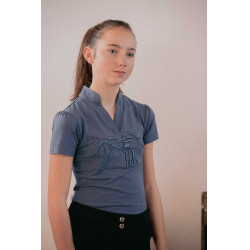 Polo Iliana Penelope Blu / grigio Polo Iliana Penelope Blu / grigio