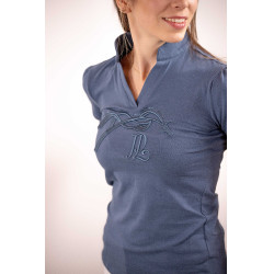 Polo Iliana Penelope Blu / grigio Polo Iliana Penelope Blu / grigio