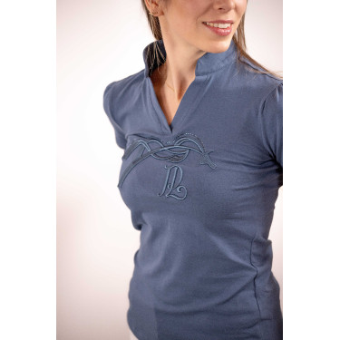 Polo Iliana Penelope Blu / grigio Polo Iliana Penelope Blu / grigio