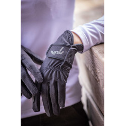 Guanti Pisma Strass Pénélope Blu navy