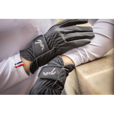 Guanti Pisma Strass Pénélope Blu navy