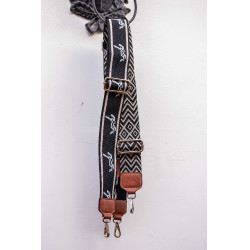 Tracolla Pénélope Logo Nero / écru Tracolla Pénélope Logo Nero / écru