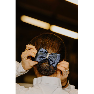 Retina per capelli Equithème Strass Blu navy