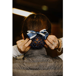 Retina per capelli Equithème Duo Blu navy / bianco