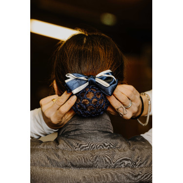 Retina per capelli Equithème Duo Blu navy / bianco