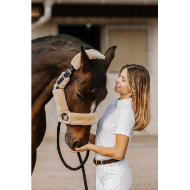 Polo in mesh Equithème Betty Bianco