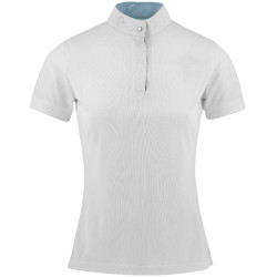 Polo in mesh Equithème Betty Bianco