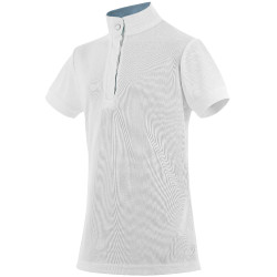 Polo in mesh Equithème Betty Bianco Polo in mesh Equithème Betty Bianco