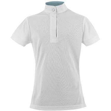 Polo in mesh Equithème Betty Bianco Polo in mesh Equithème Betty Bianco