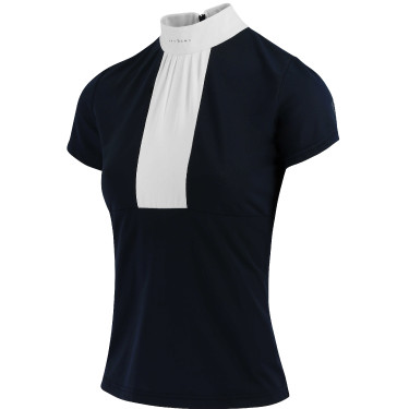 Polo Equithème Doha Maniche corte Blu navy