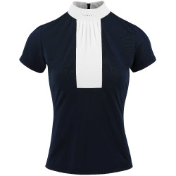 Polo Equithème Doha Maniche corte Blu navy