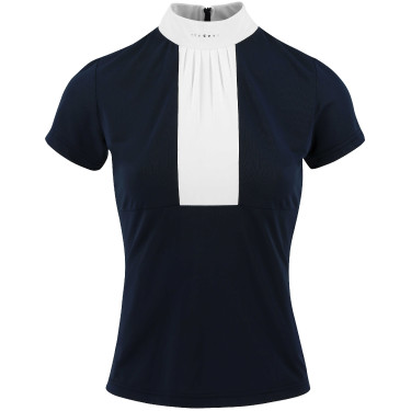 Polo Equithème Doha Maniche corte Blu navy