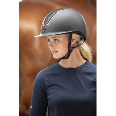 Casco Equithème Glint Opaco Nero opaco / rosa