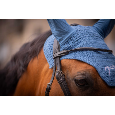 Cuffia per cavalli Pénélope Cotone Blu laguna