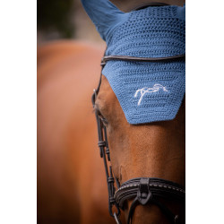 Cuffia per cavalli Pénélope Cotone Blu laguna