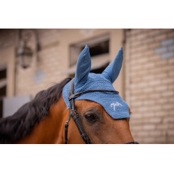 Cuffia per cavalli Pénélope Cotone Blu laguna