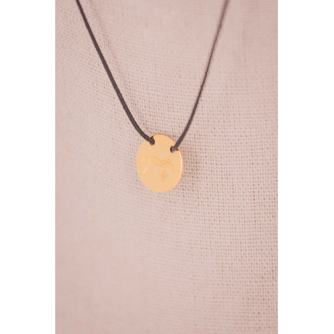 Collana Adelya Pénélope corda nera Dorato Oro Collana Adelya Pénélope corda nera Dorato Oro