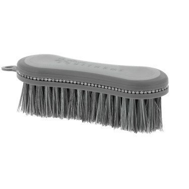 Spazzola per testa Ti amo Equithème Strass Grigio