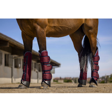 Ghette da trasporto Equithème Tyrex 1200D Rinforzate Bordeaux