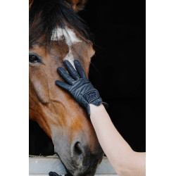 Guanti Je t'aime Equithème Strass Nero