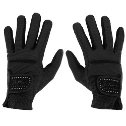 Guanti Je t'aime Equithème Strass Nero