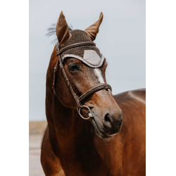 Cuffia antimosche Equithème Chic Marrone