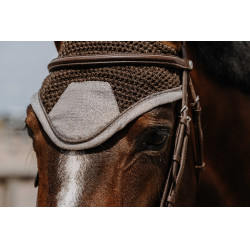 Cuffia antimosche Equithème Chic Marrone