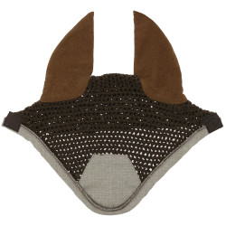 Cuffia antimosche Equithème Chic Marrone