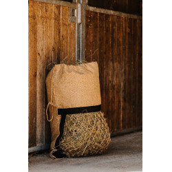 Borsa a rete per fieno HIPPOTONIC - Naturale Beige / nero