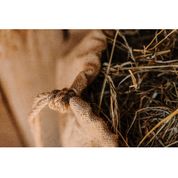Borsa a rete per fieno HIPPOTONIC - Naturale Beige / nero