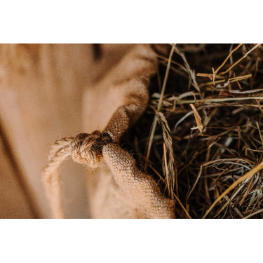 Borsa a rete per fieno HIPPOTONIC - Naturale Beige / nero