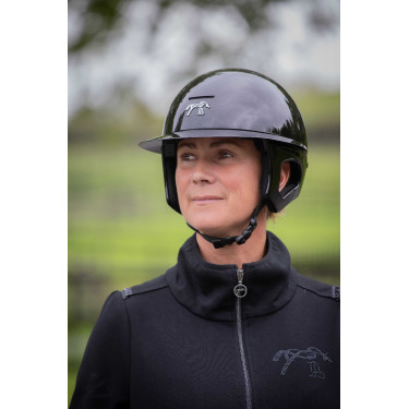 Casco Penelope visiera lunga Nero lucido