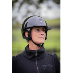 Casco Penelope visiera lunga Nero lucido