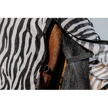 Camicia Riding World Belly Mesh Nero / bianco motivo zebra Motivi