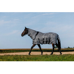 Camicia Riding World Belly Mesh Combo Nero / bianco motivo zebra Motivi