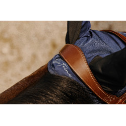 Cuffia antimosche Ti amo Equithème Origine Blu navy