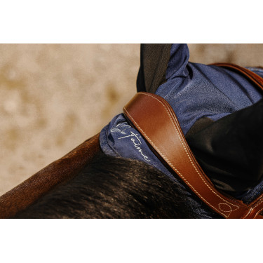 Cuffia antimosche Ti amo Equithème Origine Blu navy