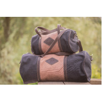 Borsa Pénélope Canvas Bowl Nero / rosa antico