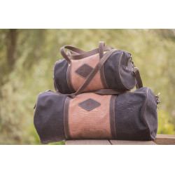 Borsa Pénélope Canvas Bowl Nero / rosa antico