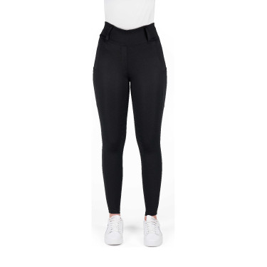 Leggings con fondo in silicone Equithème Alizé donna Nero