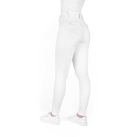 Leggings con fondo in silicone Equithème Alizé donna Bianco