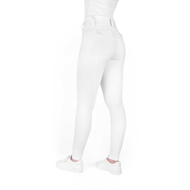 Leggings con fondo in silicone Equithème Alizé donna Bianco Leggings con fondo in silicone Equithème Alizé donna Bianco