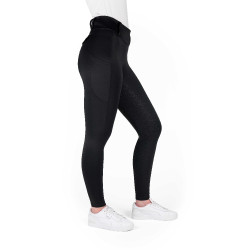 Leggings con fondo in silicone Equithème Alizé donna Nero