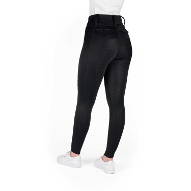 Leggings con fondo in silicone Equithème Alizé donna Nero