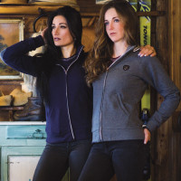 Damen-Sweatshirt Kamouraska Flags & Cup Grigio melange