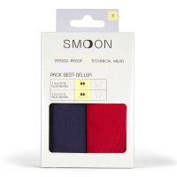 Confezione da 2 slip Smoon Flusso medio Rosso / blu