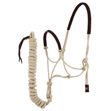 Testiera etologica + corda Norton Svezia Beige / marrone