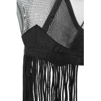 Maschera anti-mosche anti-UV Equithème con frange Nero