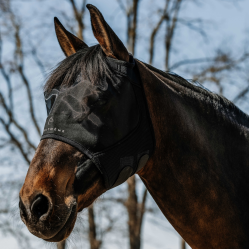 Maschera anti-mosche anti-UV Equithème Mesh S/O Nero