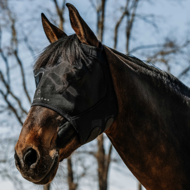 Maschera anti-mosche anti-UV Equithème Mesh S/O Nero